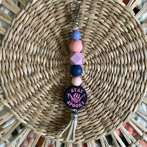 Stay Spooky Silicone Bead Clip Keychain